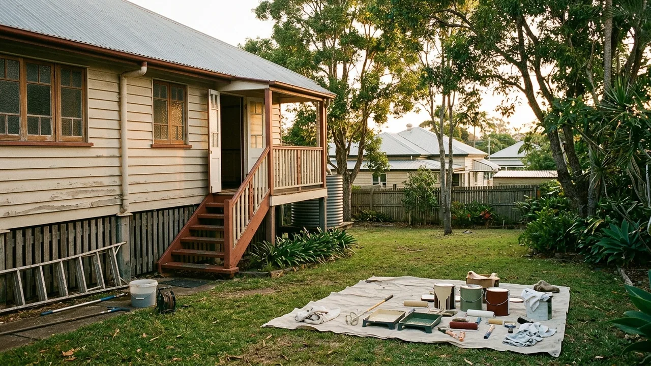 Brisbane painter context shot for "Does Your Ashgrove or Paddington Home Have Heritage Restrictions on Paint Colours?"