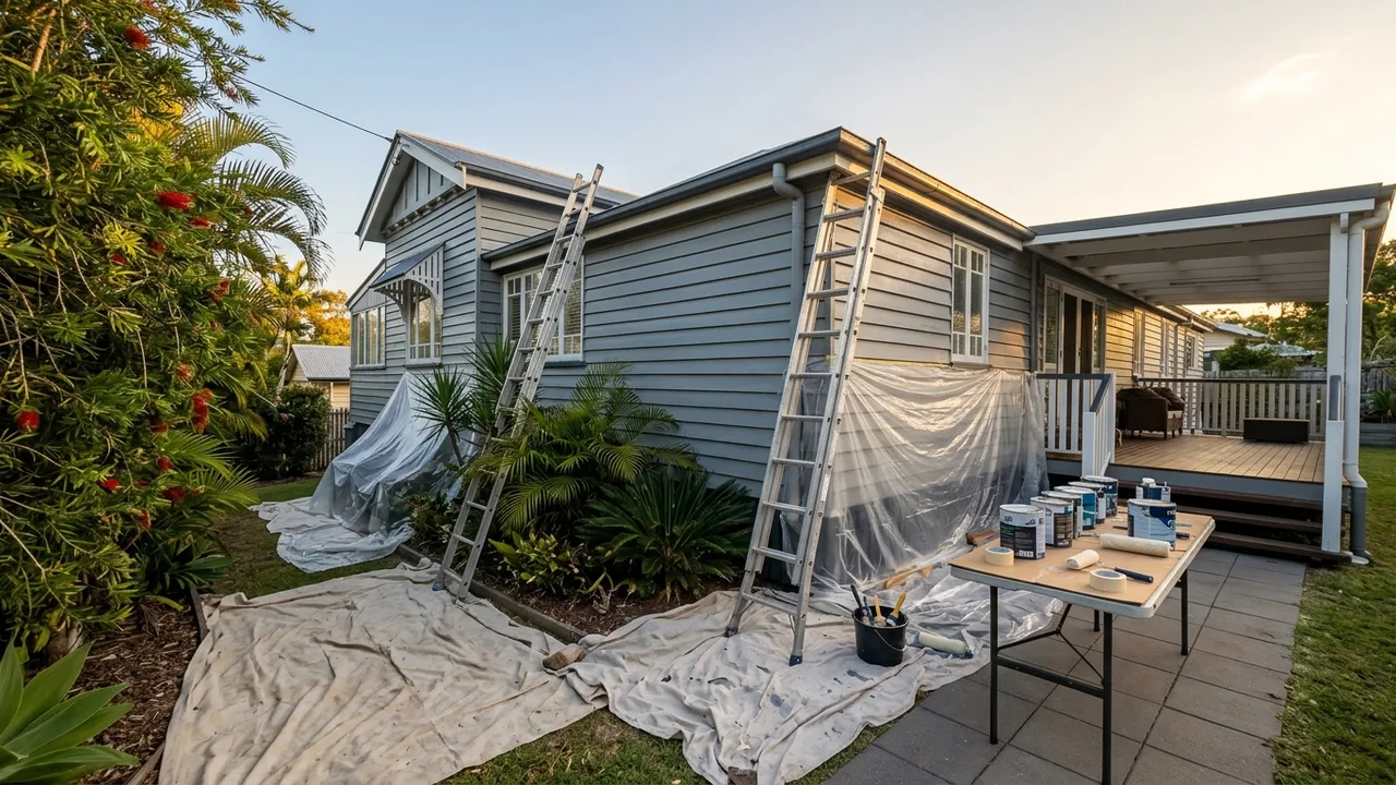Brisbane painter context shot for "Should You Paint Your Own Home or Hire a Professional?"