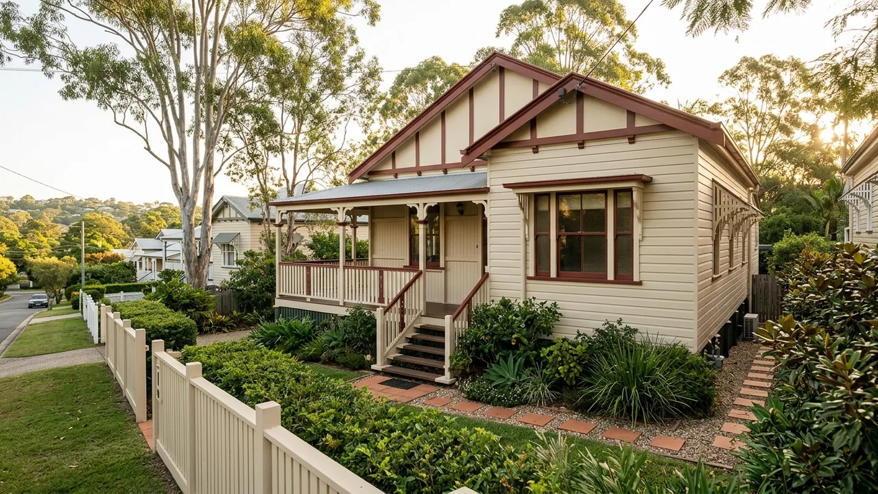 Brisbane painter context shot for "Choosing a Heritage Colour Scheme for an Inner West Brisbane Home"