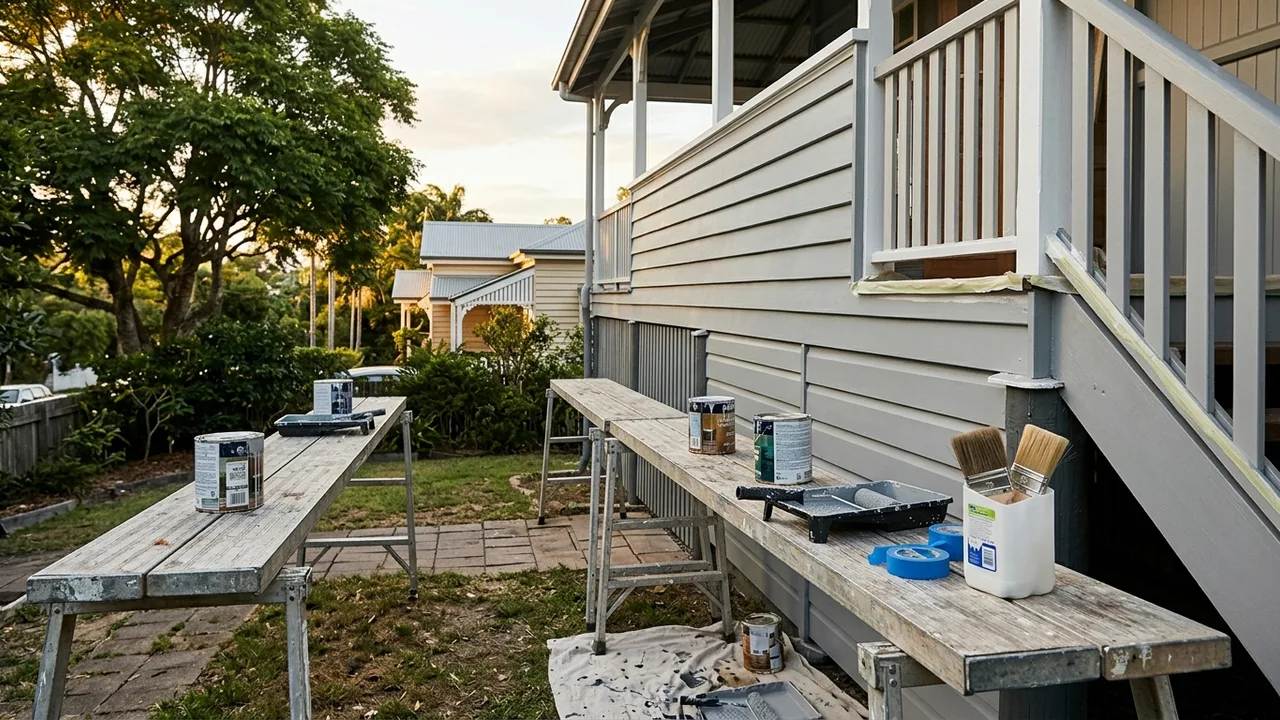 Brisbane painter context shot for "How Often Does a Queenslander Actually Need Repainting?"