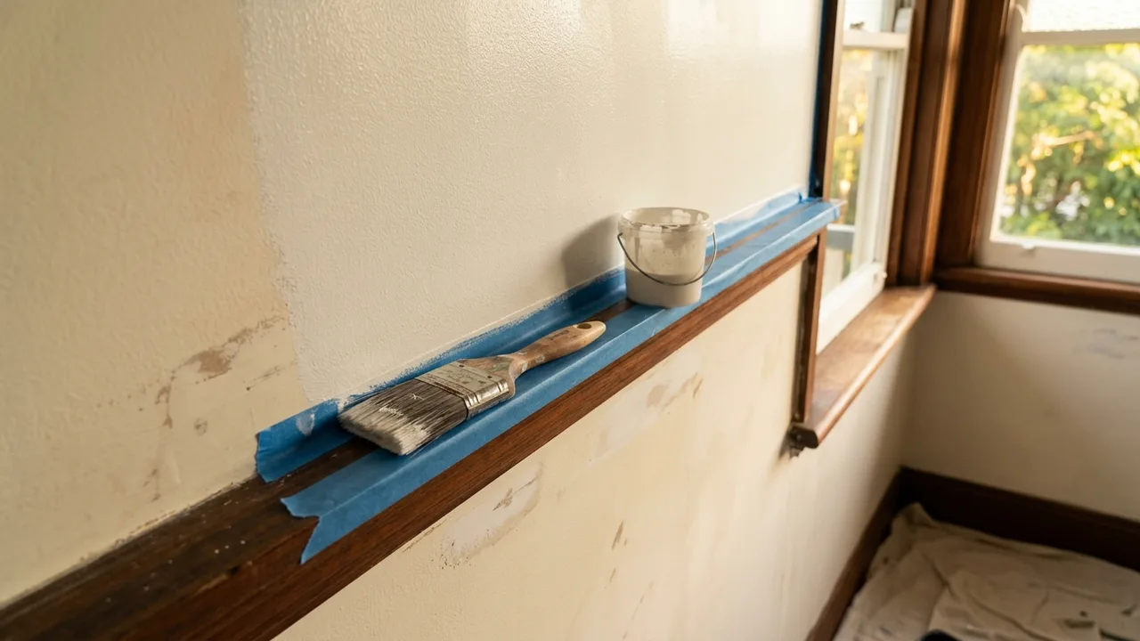 Brisbane painter detail relevant to "What Drives the Cost of an Interior Paint Job in Brisbane?"