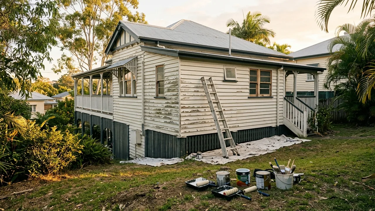 Brisbane painter context shot for "How Brisbane's Humidity Destroys Paint and What to Do About It"